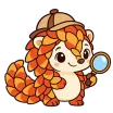Tenbri's mascot, a pangolin detective